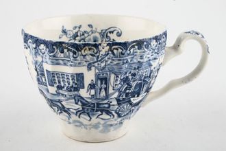 Johnson Brothers Coaching Scenes - Blue Teacup Flower inside Cup 3 3/8" x 2 5/8"