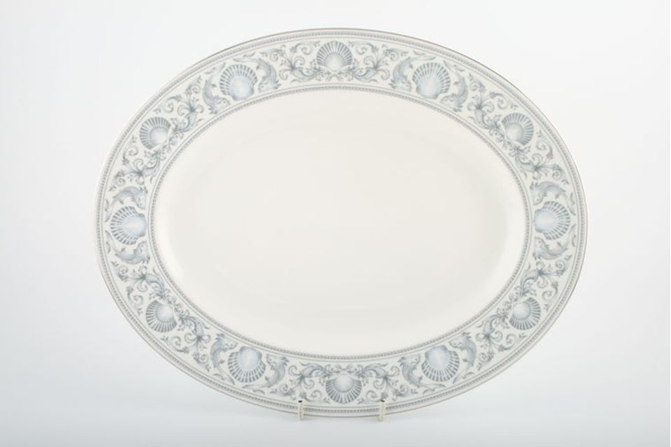 Wedgwood Dolphins White Oval Platter 15 3/8"
