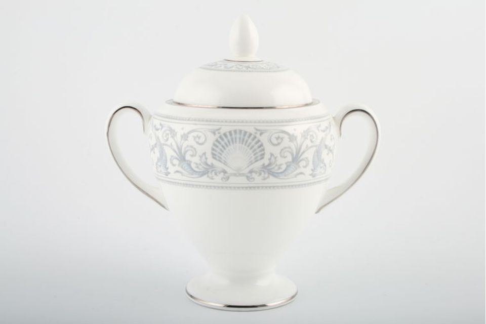 Wedgwood Dolphins White Sugar Bowl - Lidded (Tea) Globe
