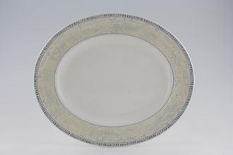 Johnson Brothers Acanthus - Blue Oval Platter 12 1/2"
