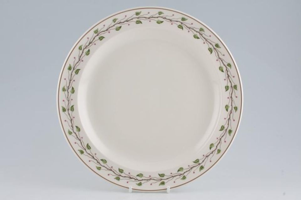 Wedgwood Green Leaf - Queensware - Modern Dinner Plate 10 1/2"