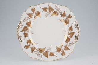 Wedgwood Buxton - Gold Leaves Cake Plate Round
