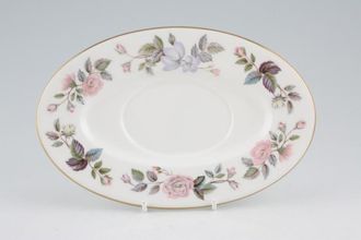 Sell Royal Worcester June Garland Sauce Boat Stand Oval with well and rim - for Sauce Boat with pointed handle 8 3/4"