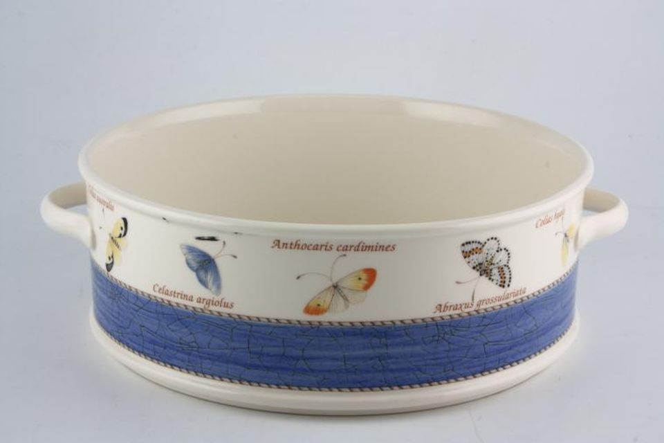 Wedgwood Sarah's Garden Vegetable Tureen Base Only Blue - Also Part of Stackable Set