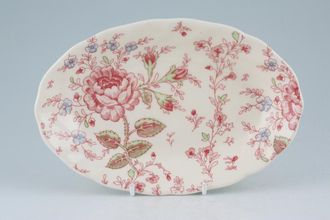 Sell Johnson Brothers Rose Chintz - Pink Sauce Boat Stand no well, can be used as a pickle dish 8"