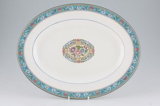 Sell Wedgwood Runnymede - Turquoise W4465 Oval Platter 13 1/2"