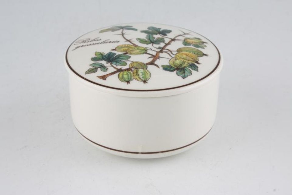 Villeroy & Boch Botanica - Brown or Black Backstamp Trinket Box Lidded 5 3/4"