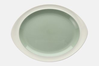 Wedgwood Barlaston Green Oval Platter 14 1/2"