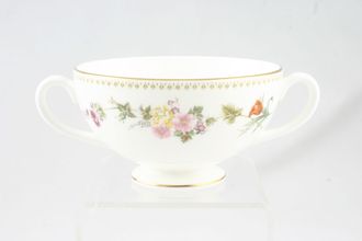 Wedgwood Mirabelle R4537 Soup Cup 2 Handles, Gold Line Centre Of Handles