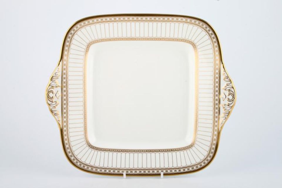 Wedgwood Colonnade - Gold - W4339 Cake Plate Square