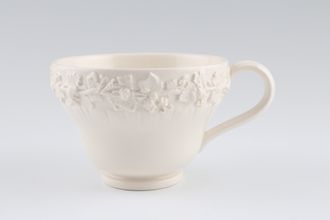 Wedgwood Queen's Ware - White Vine on White - Shell Edge Teacup 3 5/8" x 2 1/2"