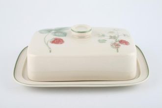 Wedgwood Raspberry Cane - Sterling Shape Butter Dish + Lid