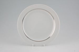 Thomas White with Rim and Silver Line Salad/Dessert Plate