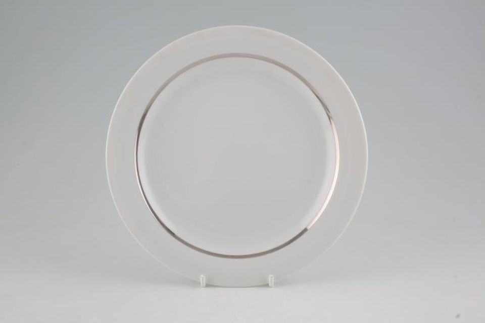 Thomas White with Rim and Silver Line Salad/Dessert Plate 8"