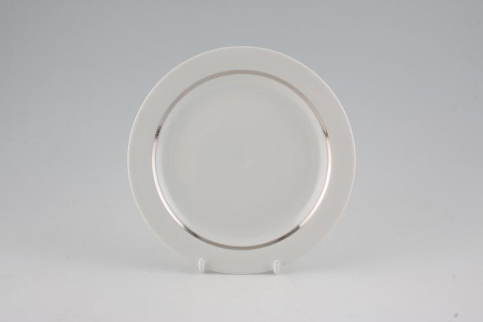 Thomas White with Rim and Silver Line Tea / Side Plate 6 1/2"