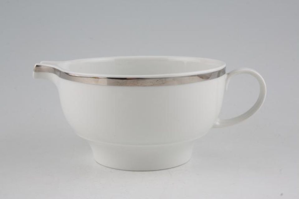 Thomas White with Rim and Silver Line Sauce Boat