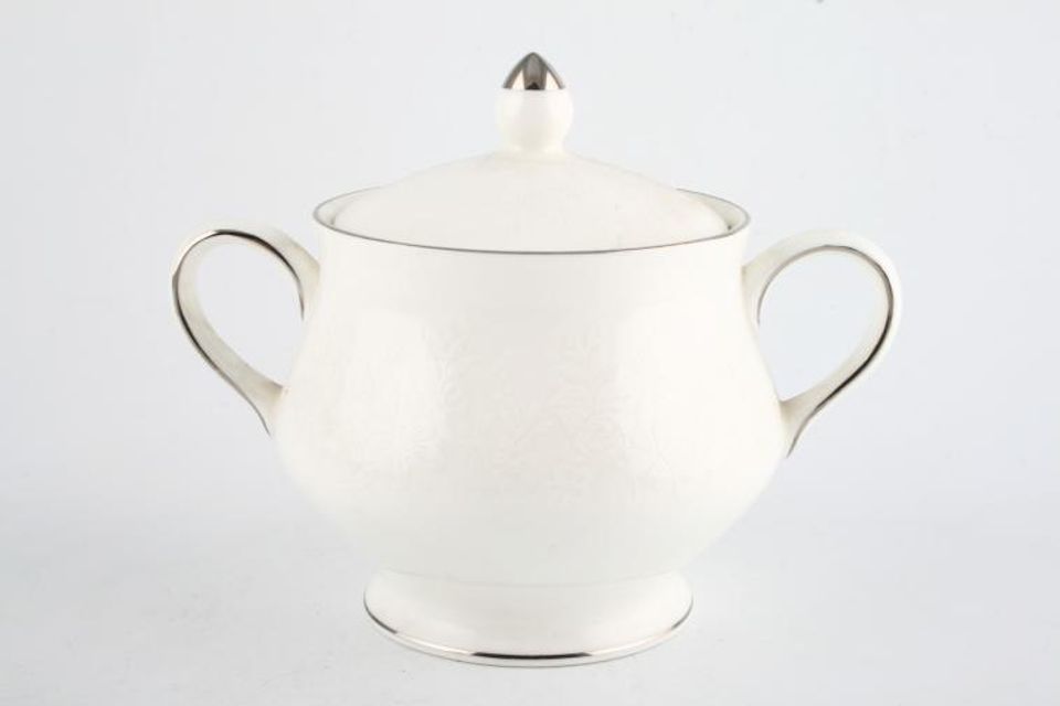 Wedgwood Silver Ermine Sugar Bowl - Lidded (Tea)