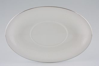 Wedgwood Silver Ermine Sauce Boat Stand Oval Shaped (Contour shape)