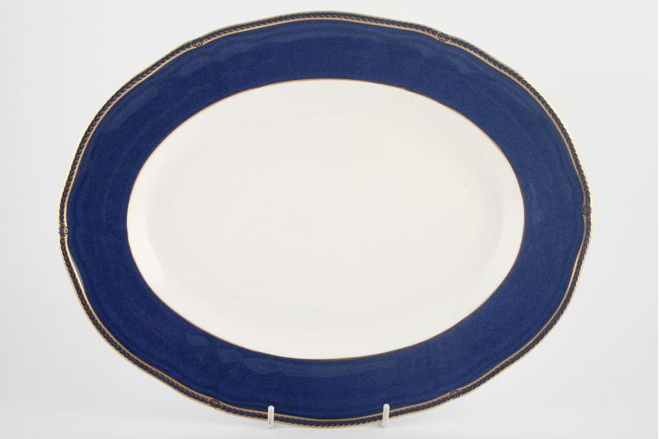 Wedgwood Crown Sapphire Oval Platter 13 3/4"