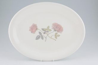 Wedgwood Flame Rose Oval Platter 15 1/2"