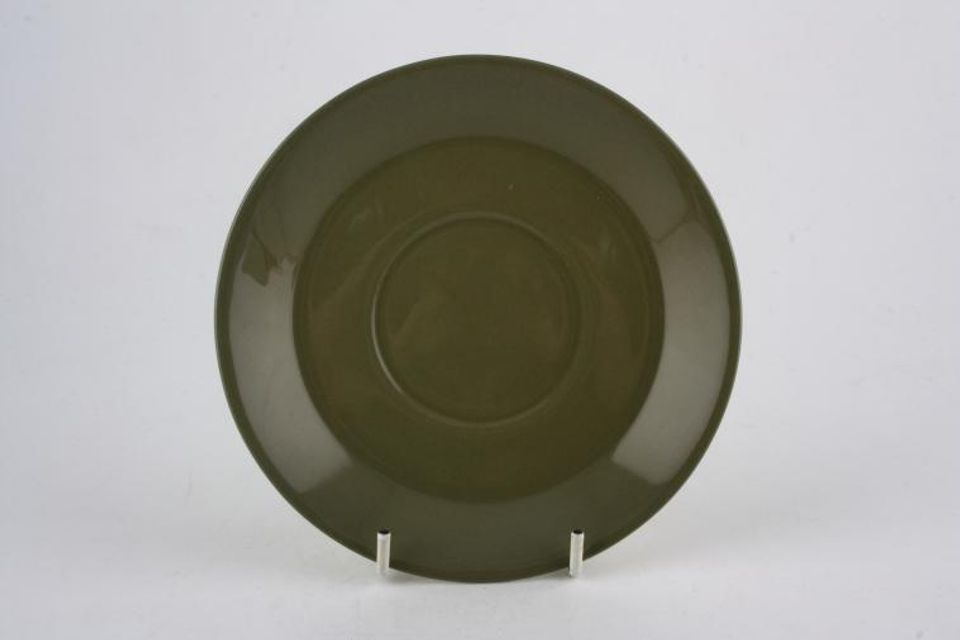 Wedgwood Moss Green Sauce Boat Stand Same as Soup Cup Saucer