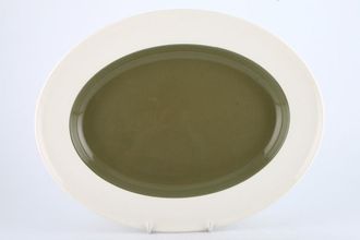 Wedgwood Moss Green Oval Platter 15 1/2"