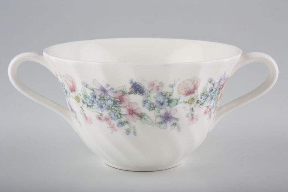 Wedgwood Angela - Fluted Edge Soup Cup 2 Handles 4 3/8" x 2 5/8"