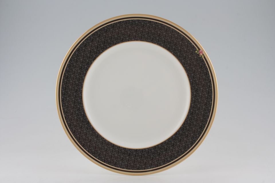 Wedgwood Clio Dinner Plate Damask Black Accent 10 3/4"