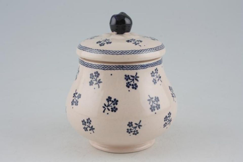 Laura Ashley/Johnson Bros Petite Fleur - Blue Sugar Bowl - Lidded (Tea)