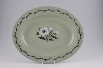 Wedgwood Aster - Green Oval Platter 12 3/4"
