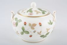 Wedgwood Wild Strawberry Sugar Bowl - Lidded (Tea) Squat - 3 1/2" approximate height including lid thumb 2