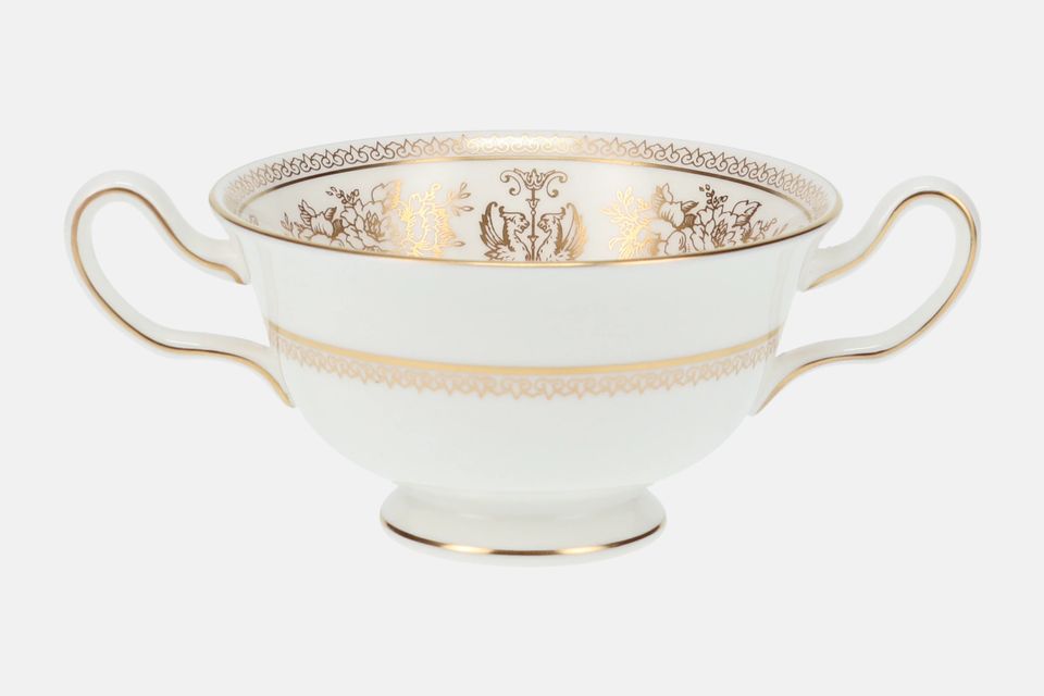 Wedgwood Columbia - Gold Soup Cup 2 handles 4 3/8" x 2 1/2"