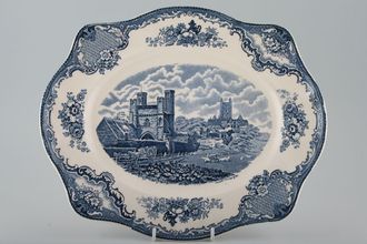 Johnson Brothers Old Britain Castles - Blue Oval Platter Canterbury 13 3/8"