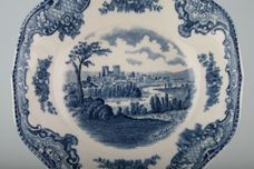 Johnson Brothers Old Britain Castles - Blue Soup / Cereal Bowl square edged, City of Exeter 7" thumb 2
