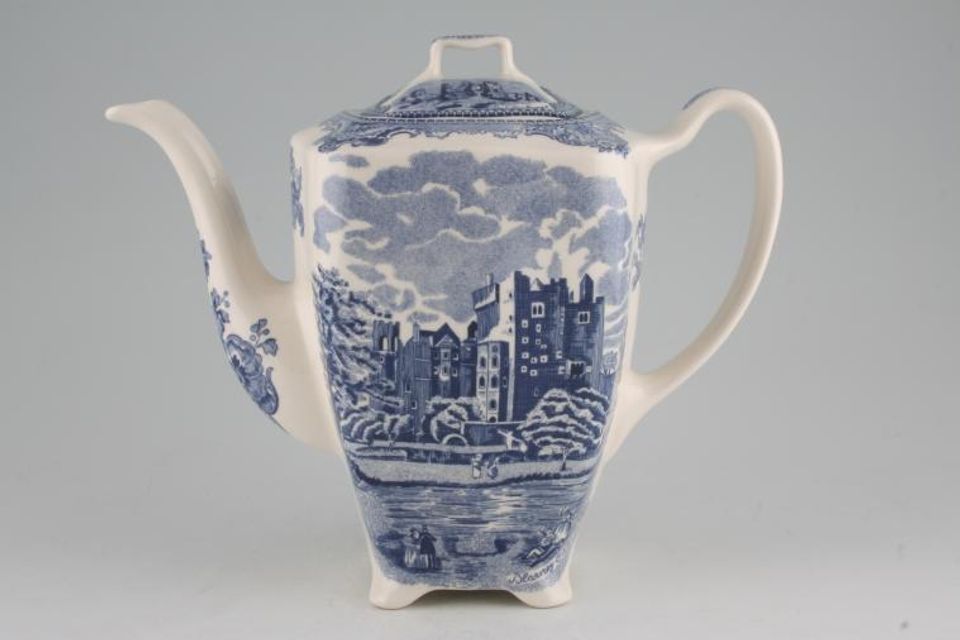 Johnson Brothers Old Britain Castles - Blue Coffee Pot Blarney Castle 2 1/2pt
