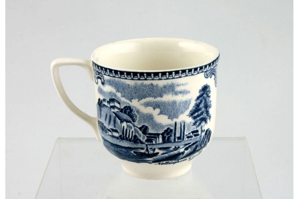 Johnson Brothers Old Britain Castles - Blue Coffee Cup Nottingham Castle 2 1/4" x 2 1/4"