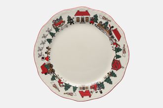 Sell Masons Christmas Village Dinner Plate Fluted edge 10 5/8"