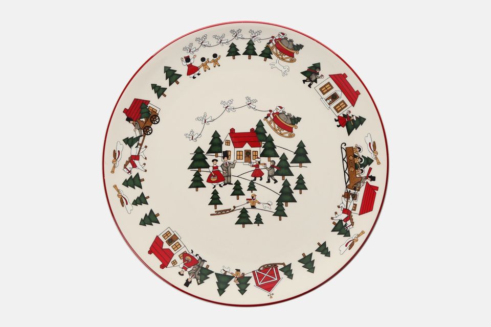 Masons Christmas Village Gateau Plate 12 1/4"