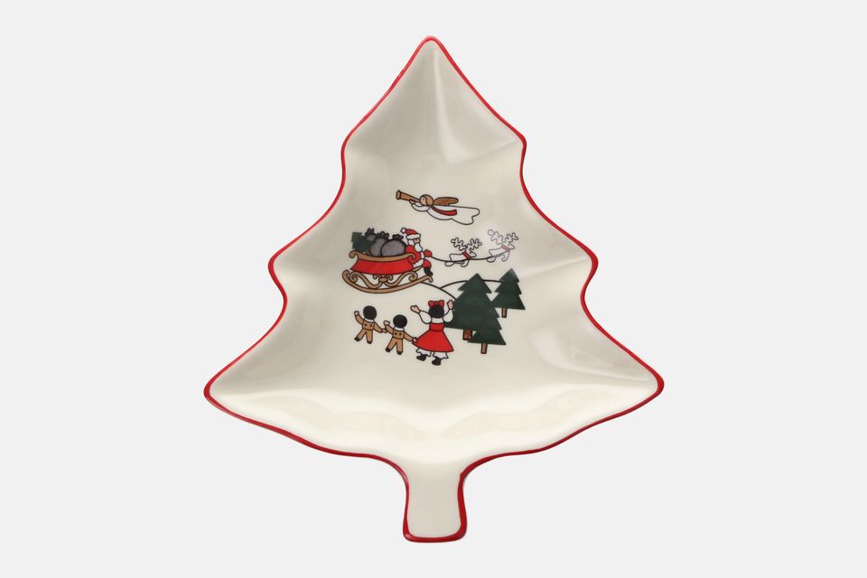 Masons Christmas Village Dish (Giftware) Christmas Tree Dish 8"