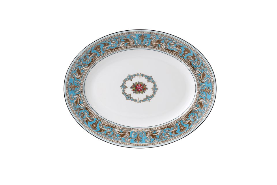 Wedgwood Florentine Turquoise Oval Platter 35cm
