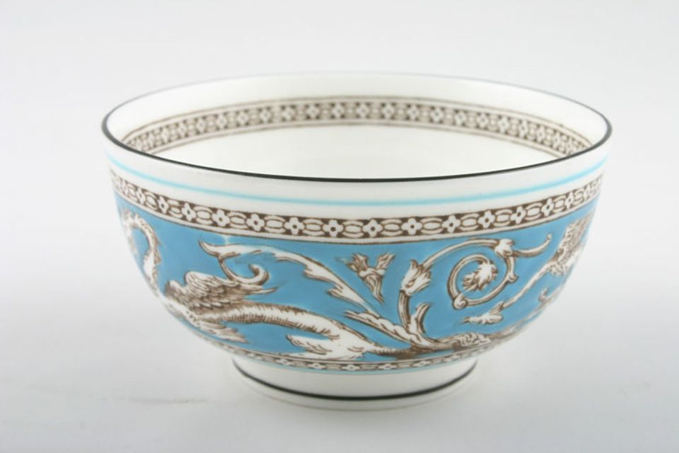Wedgwood Florentine Turquoise Sugar Bowl - Open (Coffee) Not footed 3 1/2"