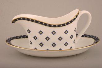 Sell Wedgwood Aphrodite Sauce Boat Thin band of dot pattern, also with diamonds and dots