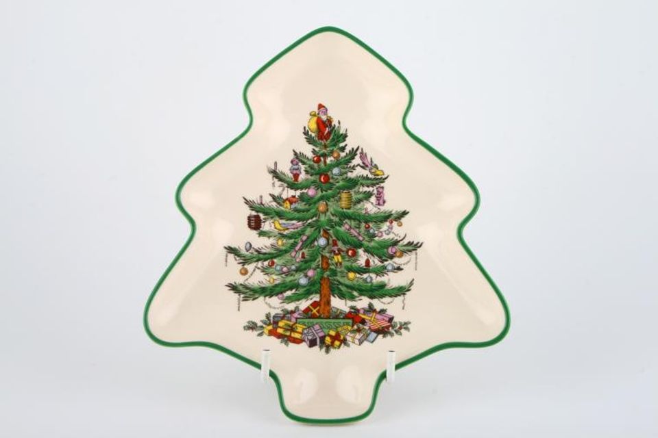 Spode Christmas Tree Dish (Giftware) tree shaped 7 1/2"
