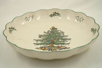 Sell Spode Christmas Tree Serving Dish round, fluted 9 3/4"