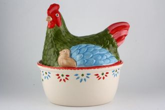 Sell Johnson Brothers Farmhouse Chic Hot Pot + Lid deep oval baker with chicken lid 10 1/8"