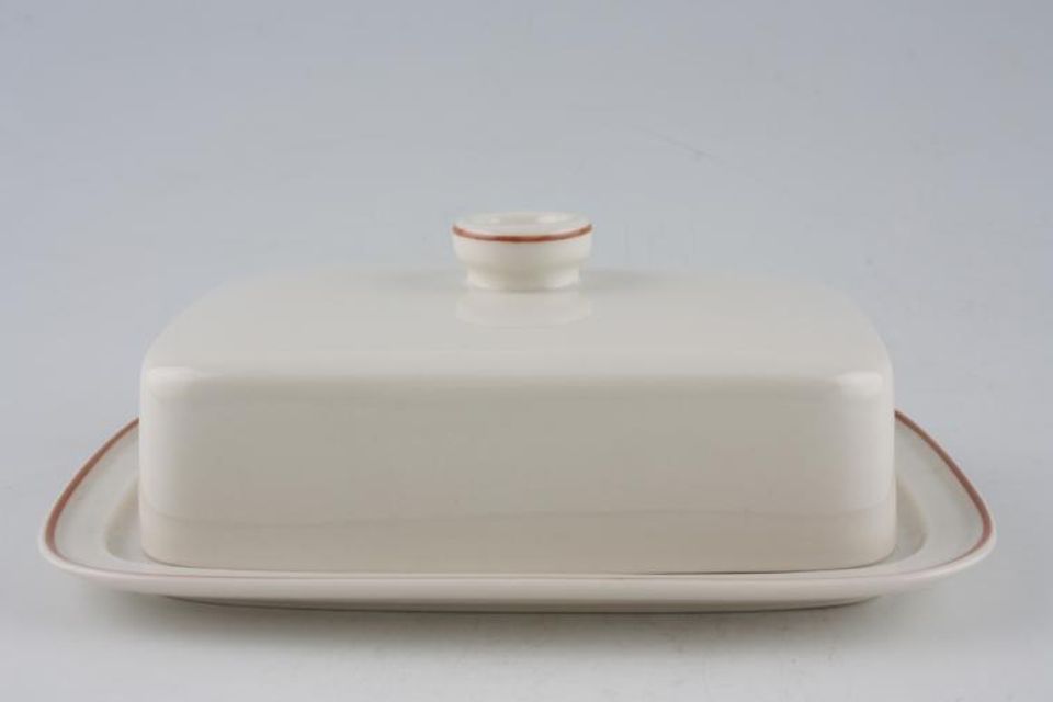 Wedgwood Peach - Sterling Shape Butter Dish + Lid