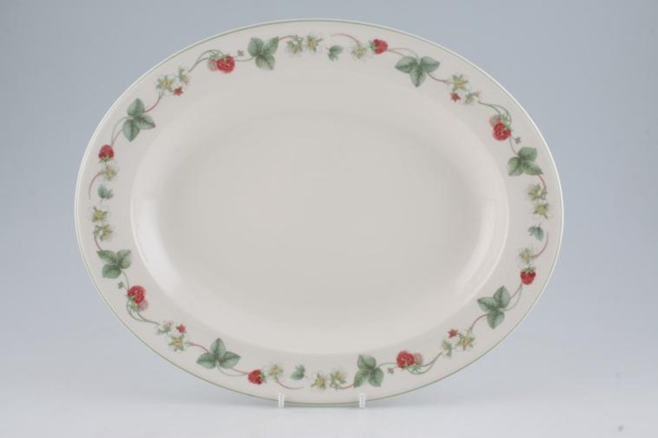 Wedgwood Raspberry Oval Platter 12 1/2"