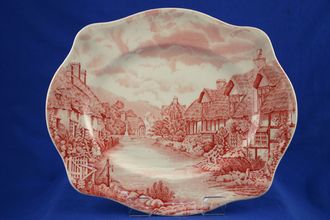 Sell Johnson Brothers Olde English Countryside - Pink Oval Plate 10 1/4"
