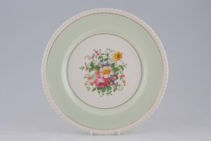 Johnson Brothers Old English - Green, Gold Band, Centre Flowers Dinner Plate