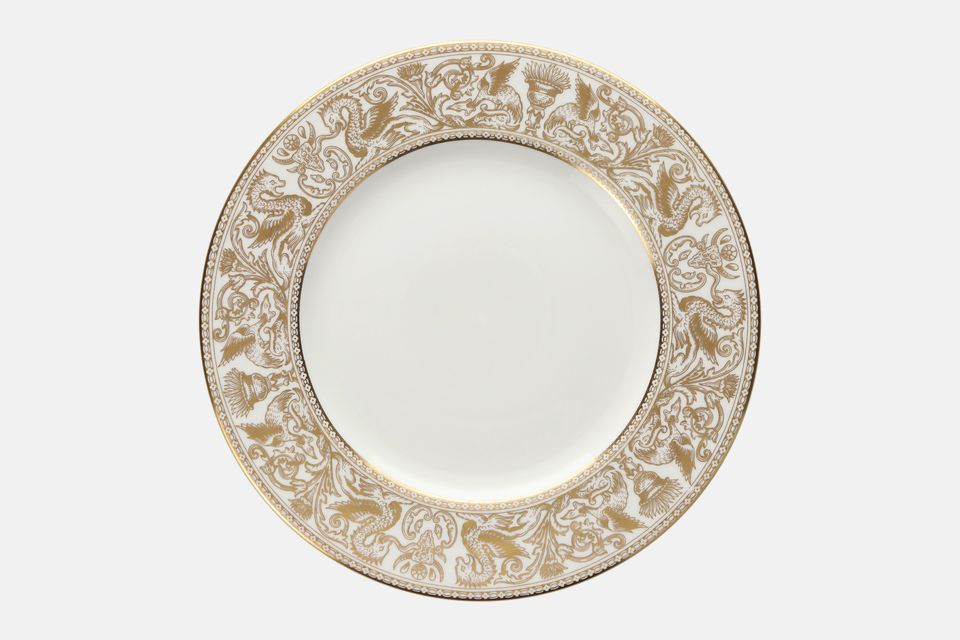 Wedgwood Florentine - Gold - Black Urn Backstamp - W4219 Dinner Plate 10 3/4"